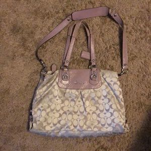 Purple coach purse